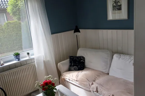 Kleines Wohnzimmer mit Schlafcouch